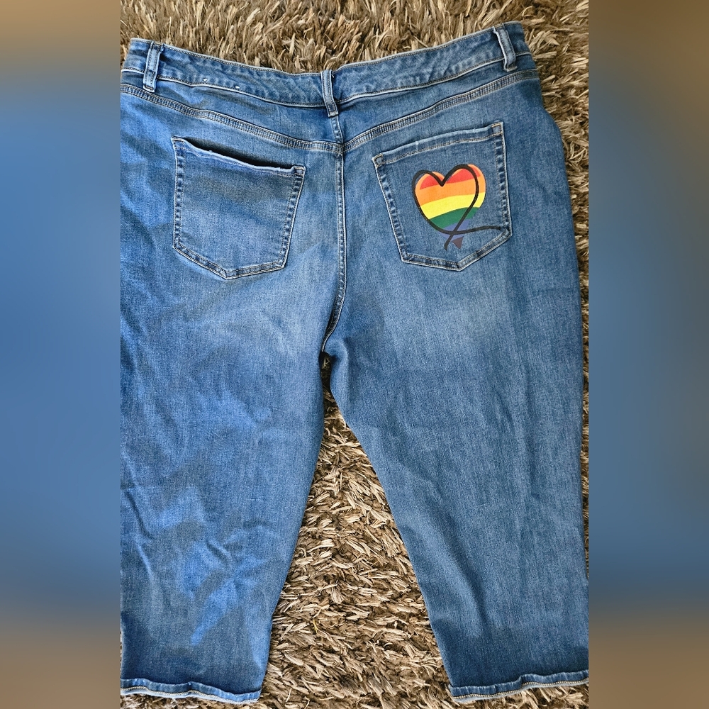 Lane Bryant Mid-Wash Cropped Jeans - Picture 2 of 9